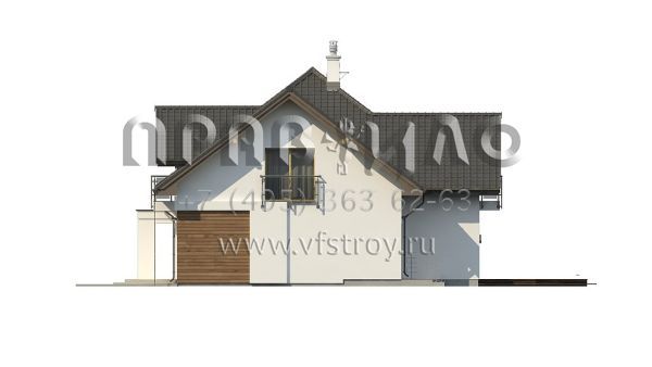 Проект красивого загородного дома с гаражом на два автомобиля S3-263-1 (Z272)