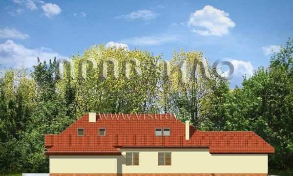 Проект керамоблочного дома для вытянутого участка S8-214 (Такса 2)