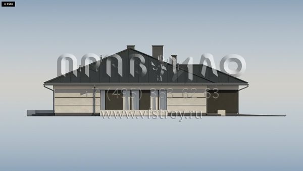 Проект красивого дома с большим гаражом и просторной террасой S3-186-5(Z378)