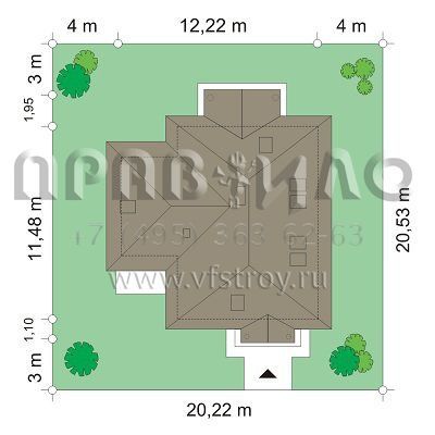 Проект одноэтажного дома с колоннами S8-178-1 (Мазурек 2)