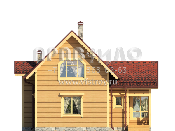 Дом из бруса для сезонного отдыха S7-108 (1-35)