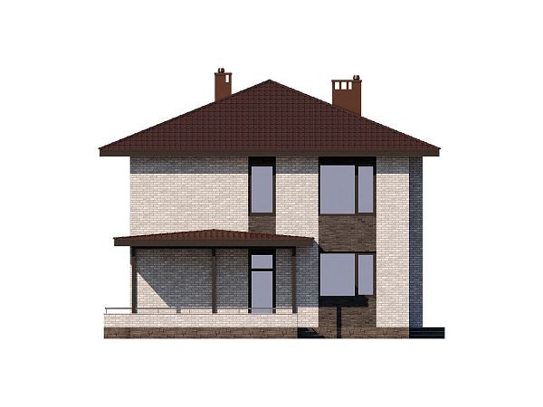 Загородный 2-этажный дом из газобетона S7-198 (3-65.2)