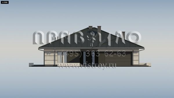 Проект красивого дома с большим гаражом и просторной террасой S3-186-5(Z378)