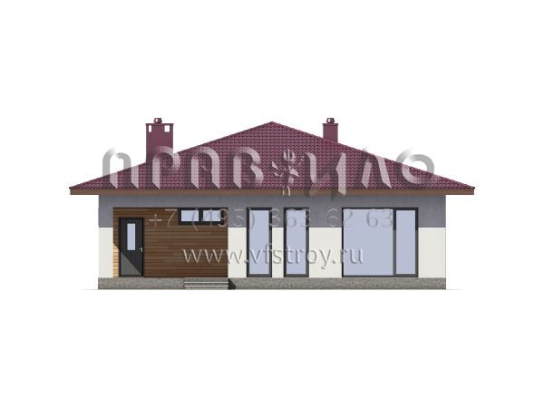 Проект одноэтажного коттеджа S7-112 (3-43m)