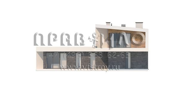 Проект современного дома с оригинальным дизайном S3-195-5 (Zx70)