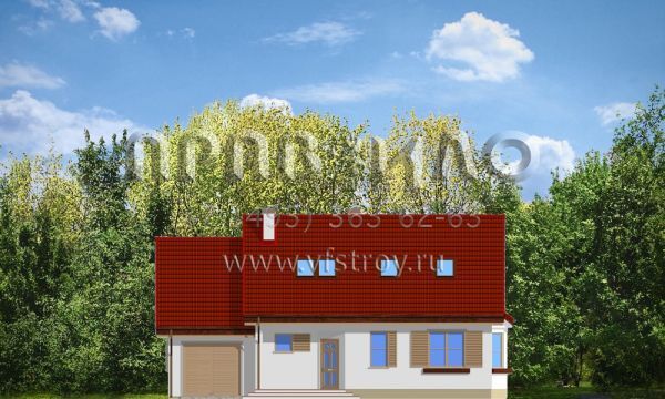 Проект коттеджа с террасой S8-167 (Аккуратный)