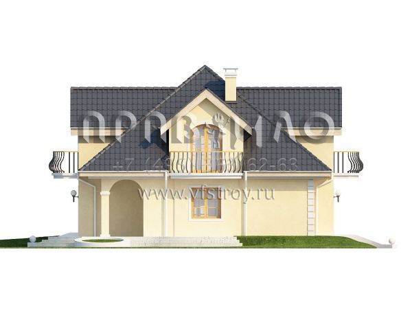 Проект красивого загородного дома с мансардой  S3-156-2 (Z27)