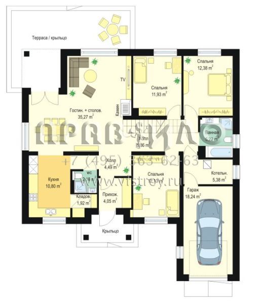 Проект с удобной планировкой S8-166-4 (Нектаринка)