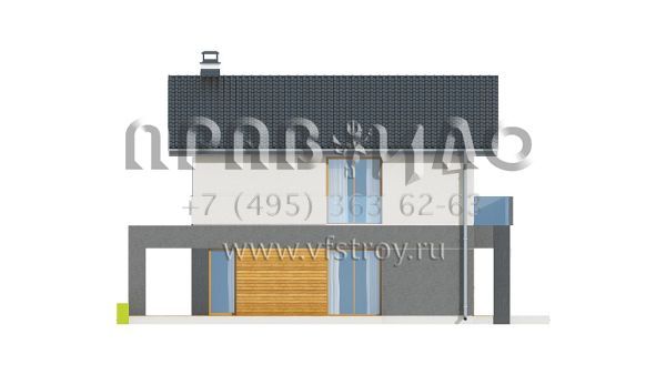 Проект прямоугольного дома в современном стиле  S3-94-1 (Z297)