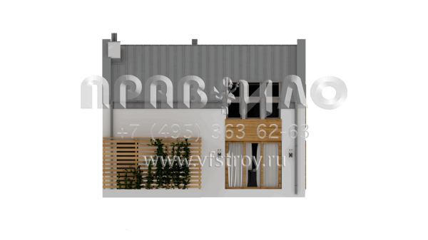 Проект частного дома с кровлей без карниза  S3-110-1 (Z229)