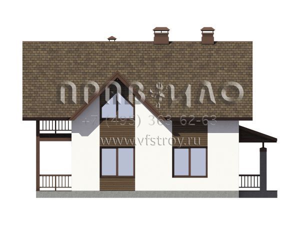 Проект экономичного загородного дома из газобетона S7-127 (3-09а)