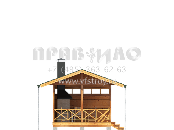 Проект беседки-барбекю S7-27 (1-38)