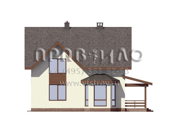 Проект загородного дома с гаражом S7-193 (3-52c)