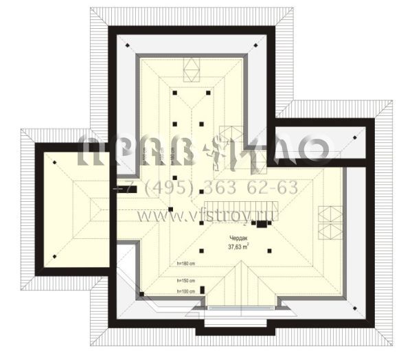 Проект дома с современными фасадами S8-231-2 (Развитой)