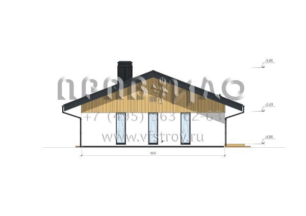 Проект дома из ж/б панелей с комбинированным фасадом SP-122-1