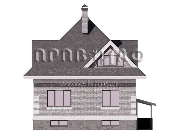 Проект загородного дома с шатровой крышей и цокольным этажом S7-185 (2-27 d.3)