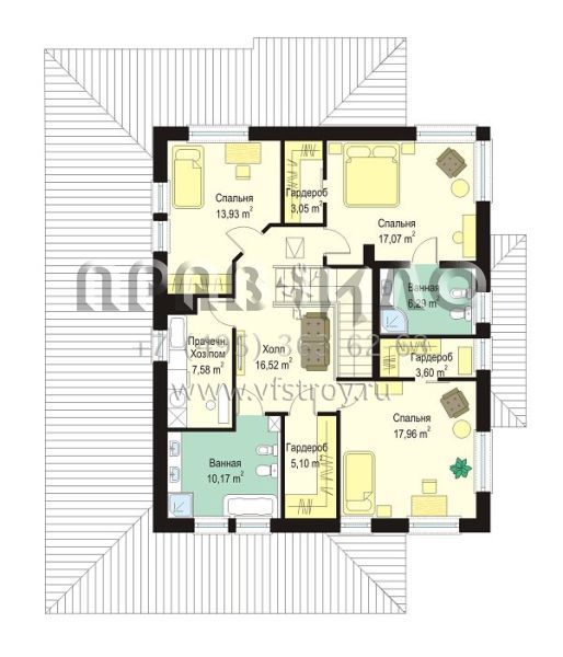 Проект частного дома с крытой террасой  S8-329-2 (Сонет)
