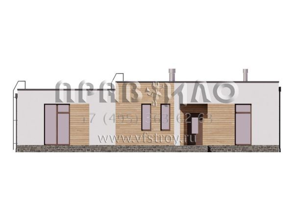 Современный дом с плоской кровлей S7-139 (3-31)