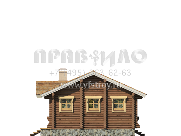 Одноэтажный деревянный загородный дом S7-69 (1-04)