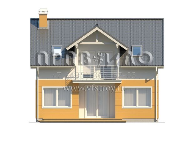 Проект простого загородного дома  S3-127-1 (Z65)