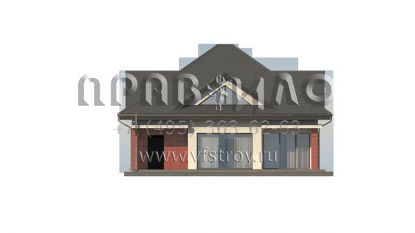 Проект коттеджа с мансардой и гаражом  S3-199 (Z278)