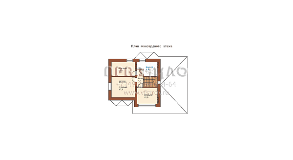 Проект дома из пенобетонных блоков H-146-1P