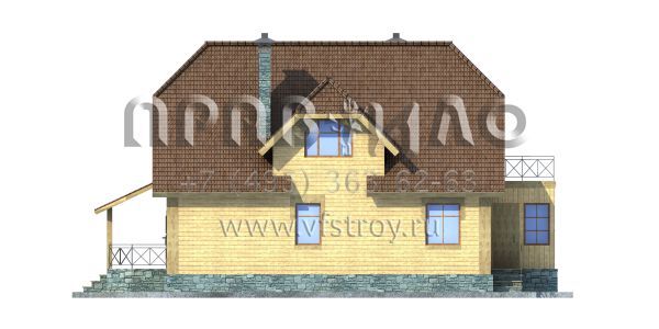 Проект брусового загородного дома S7-183 (1-08)