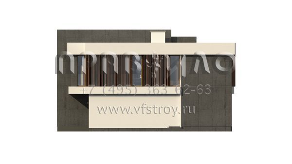 Проект современного стильного коттеджа с плоской крышей S3-214-1 (Zx124)