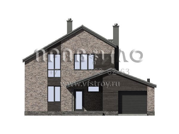 Проект двухэтажного загородного дома S7-189 (3-53)