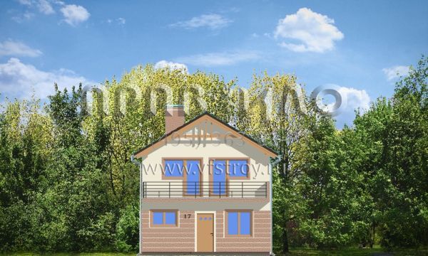 Проект двухэтажного коттеджа с балконами S8-159 (Дом с Мансардой)