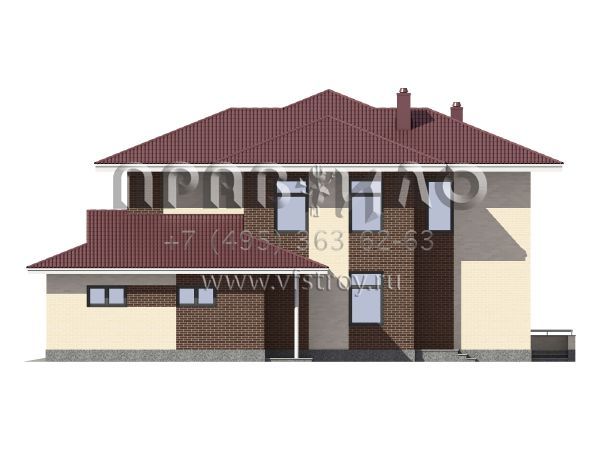 Двухэтажный загородный дом с двойным гаражом S7-254 (3-45b.1)