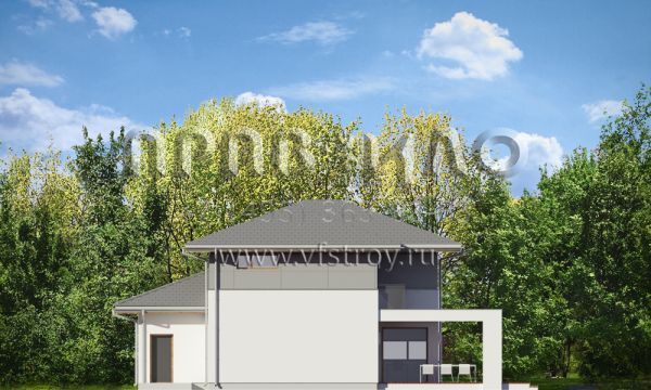 Проект дома с пологими скатами кровли S8-254 (Модена)