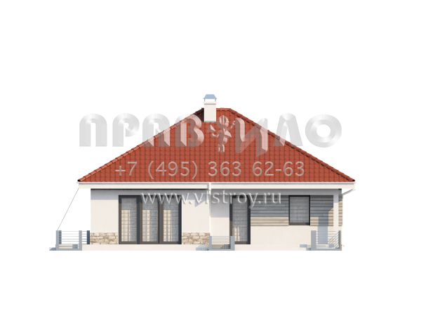 Проект двухэтажного дома с четырехскатной крышей  S3-91 (Z141)