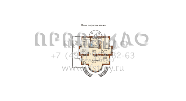 Проект особняка в традициях дворцово-парковых построек  K-379-1P