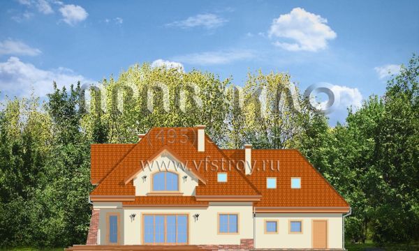 Проект дома с тремя спальнями на мансардном этаже S8-362 (Эдита)