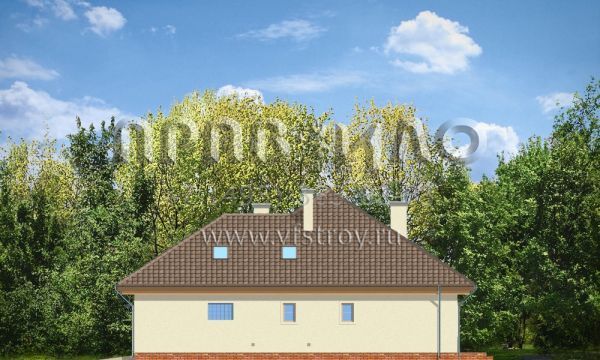 Проект дома с полукруглым эркером S8-246-1 (Наталья)