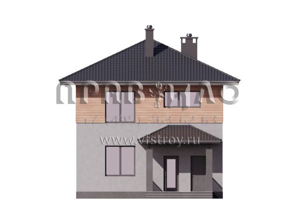 Двухэтажный загородный дом с террасой S7-134 (3-46.1)