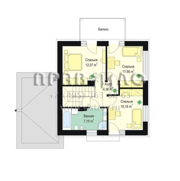 Проект современного дома в строгом стиле S8-151-2 (Экономный 2)