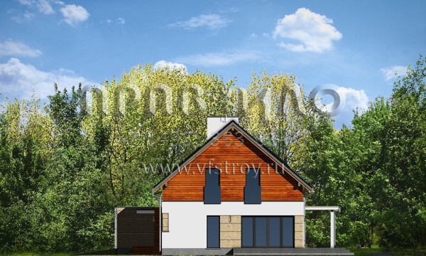 Проект прямоугольного загородного коттеджа S8-302 (Гала)