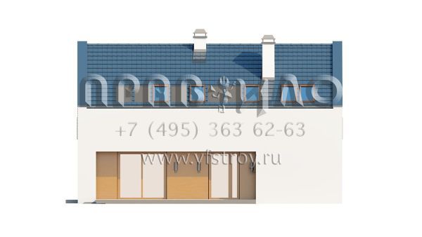 Проект частного дома с двускатной крышей для небольшого участка S3-169-2 (Z222)