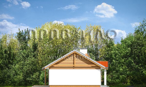 Проект прямоугольного дома из керамоблоков S8-112 (Солнечный 2)