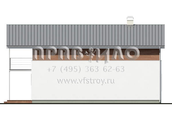 Проект загородного коттеджа для узкого участка S3-112-9 (Z25)