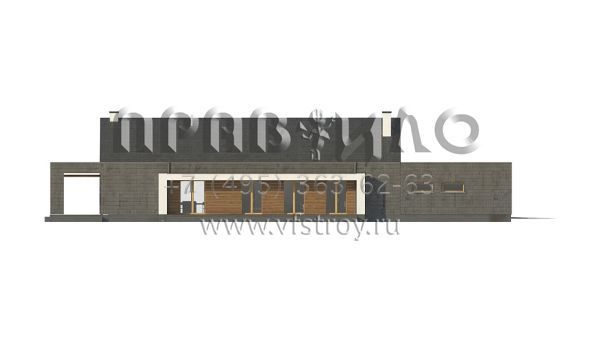 Проект стильного одноэтажного дома для вытянутых в длину участков s3-167-7 (Z330)