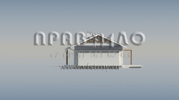 Проект дома для небольшой семьи с пристроенным гаражом S3-105 (Z136 GP)