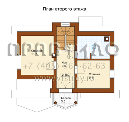 Маленький коттедж по проекту I-112-1P