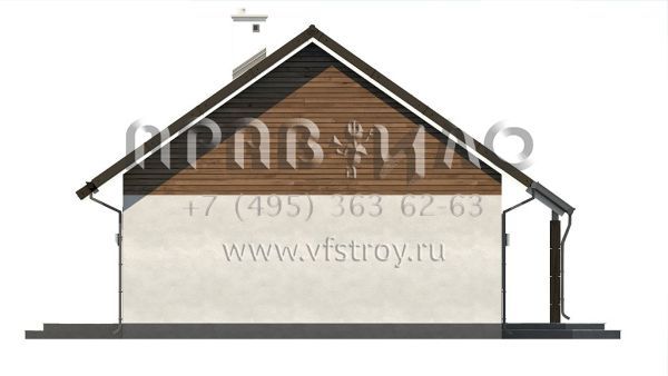 Проект одноэтажного дома из кирпича, керамических блоков или газобетона S3-82-1 (Z7 35)