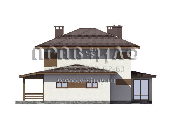 Современный загородный дом из газобетона с двойным гаражом S7-249 (3-48)