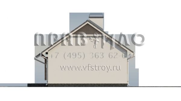 Проект маленького дачного дома с гостиной и двумя спальнями S3-61-2 (Z139 v2)