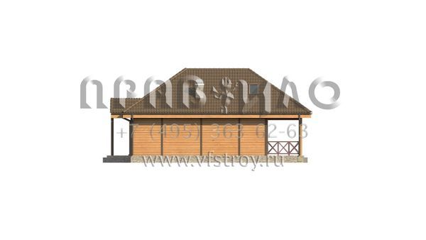 Проект компактного загородного дома с двухсторонним камином и кабинетом-спальней в мансарде S3-110-6 (Z16 D 35)