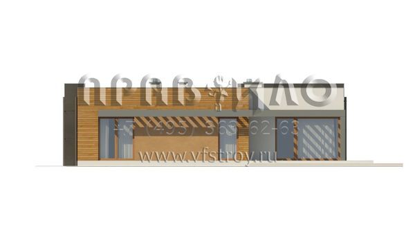  Проект особняка в стиле хайтек с плоской кровлей S3-165-4 (ZX100)